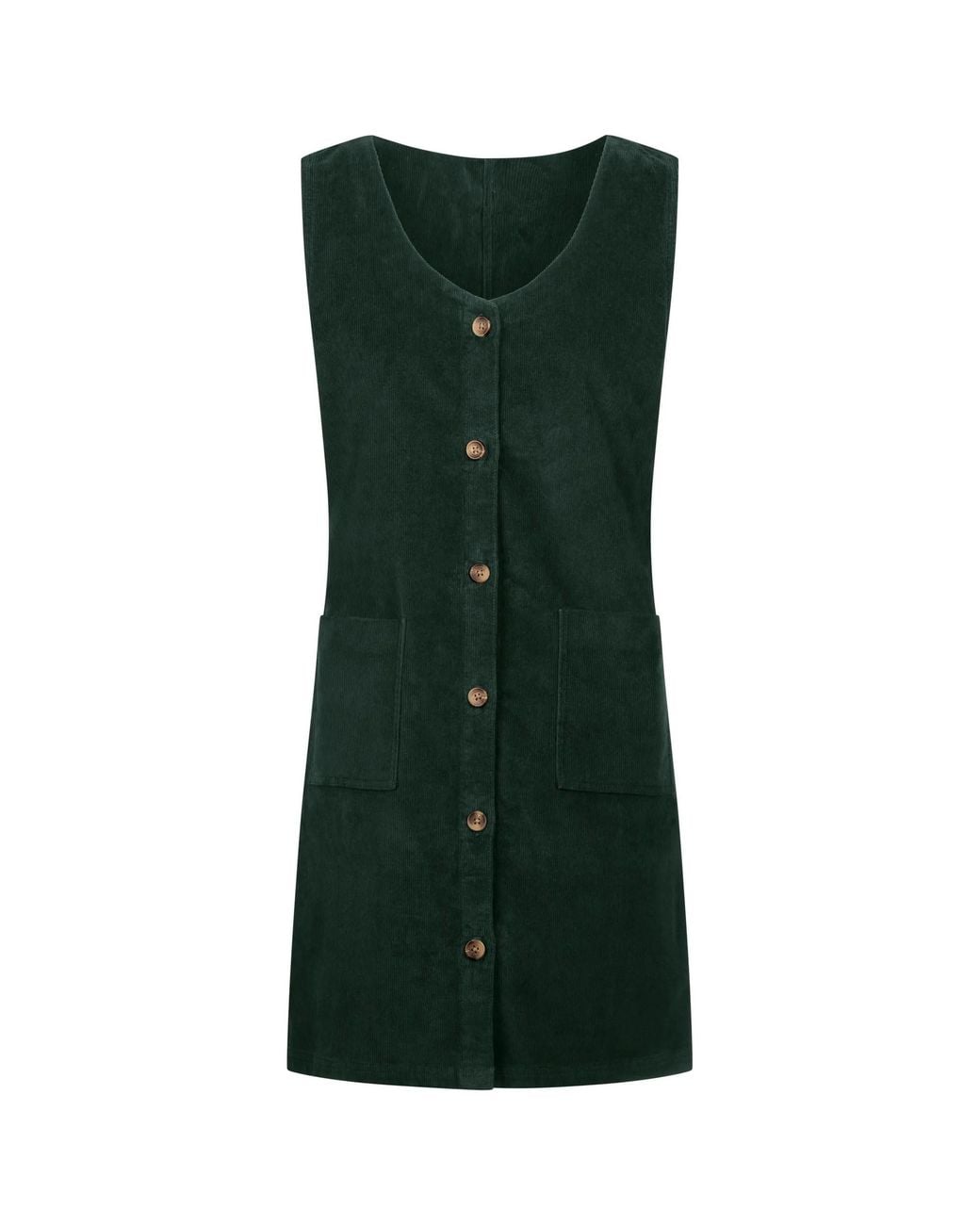 Trespass Black Ladies Tarissa Corduroy Pinafore Dress (Dark)