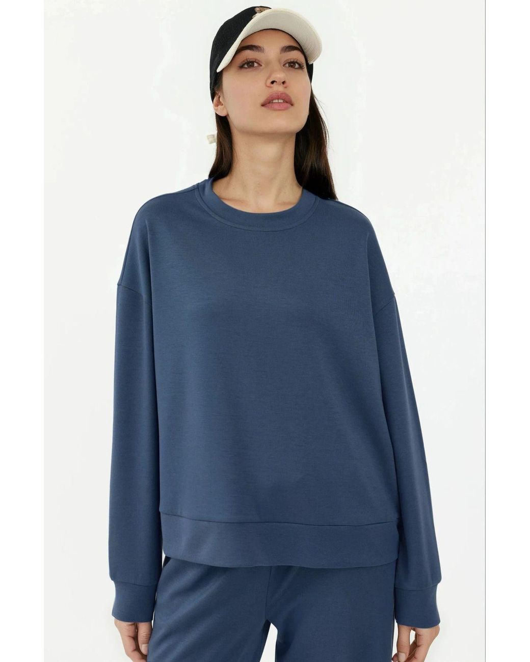 Hiccup Blue Modal Touch Basic Sweatshirt