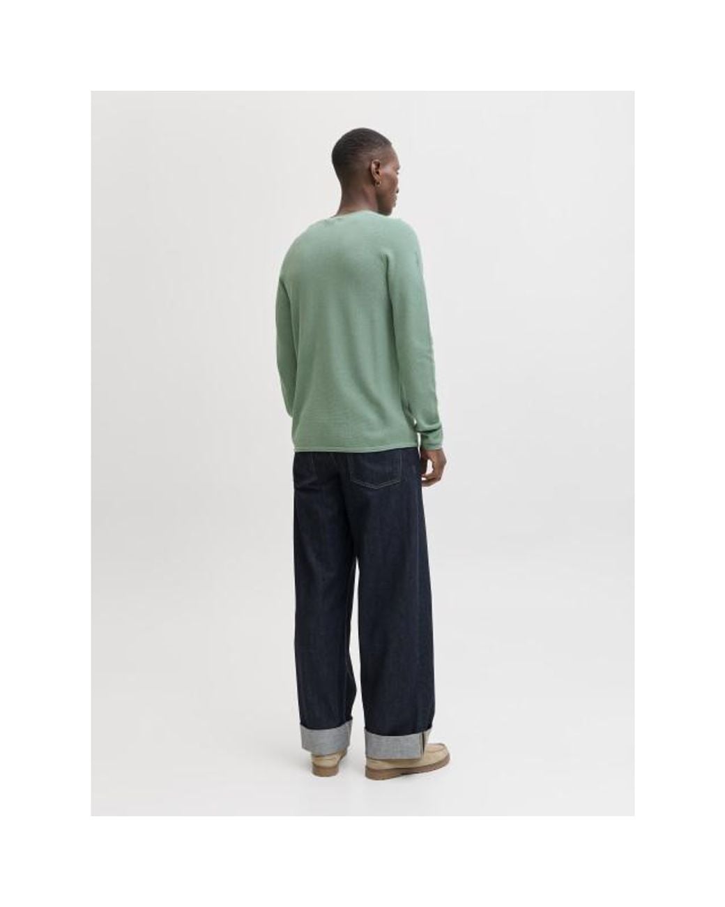Jack & Jones Jjehill Knit Crew Neck Noos in het Green voor heren