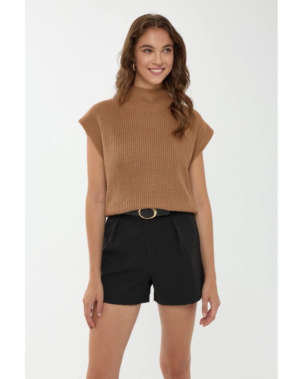 Hiccup Multicolor Half Turtleneck Knit Sweater