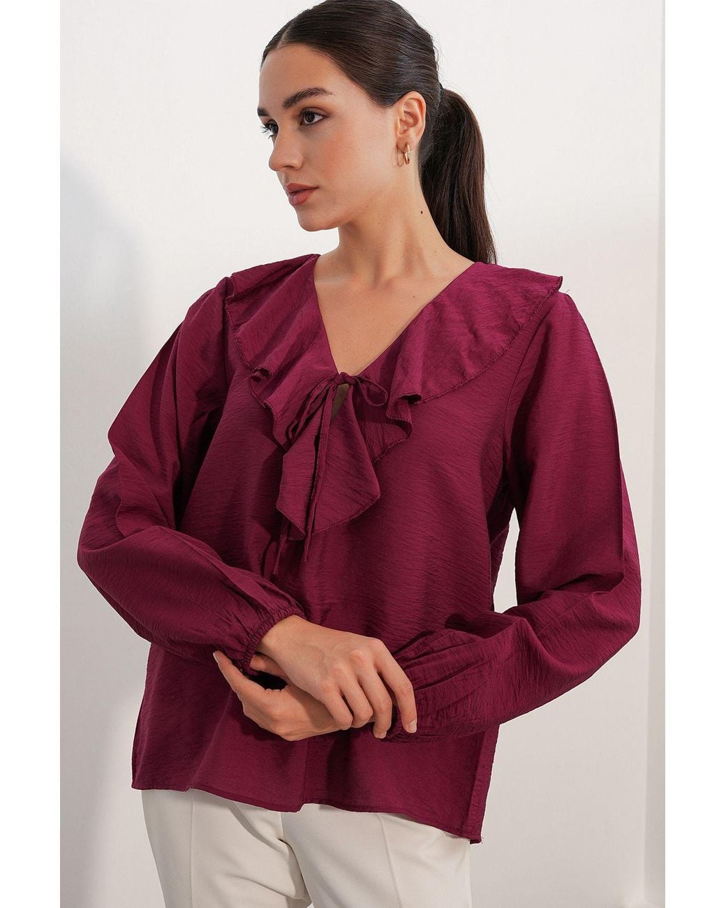 Bigdart Red Viscose Blend Blouse