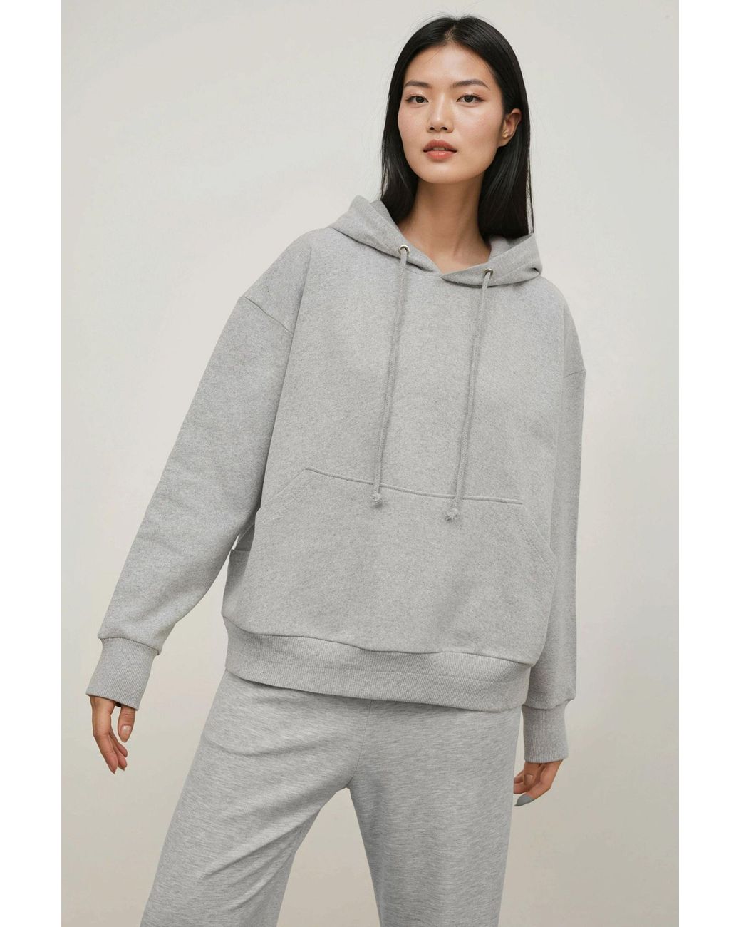 Hiccup Gray Oversized Hooded Sweatshirt