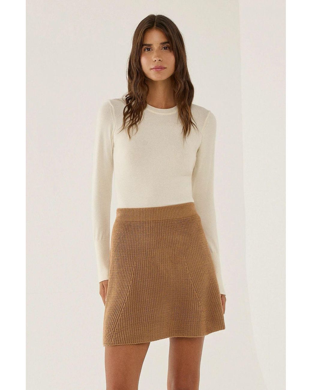 Hiccup Natural Knit Mini Skirt