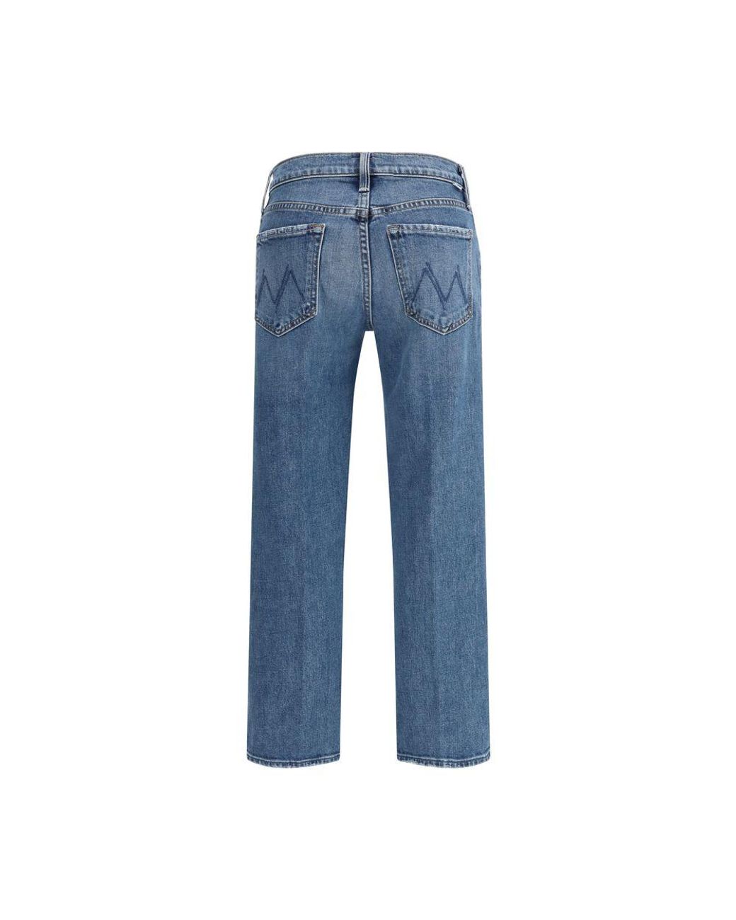 Mother Straight Jeans in het Blue