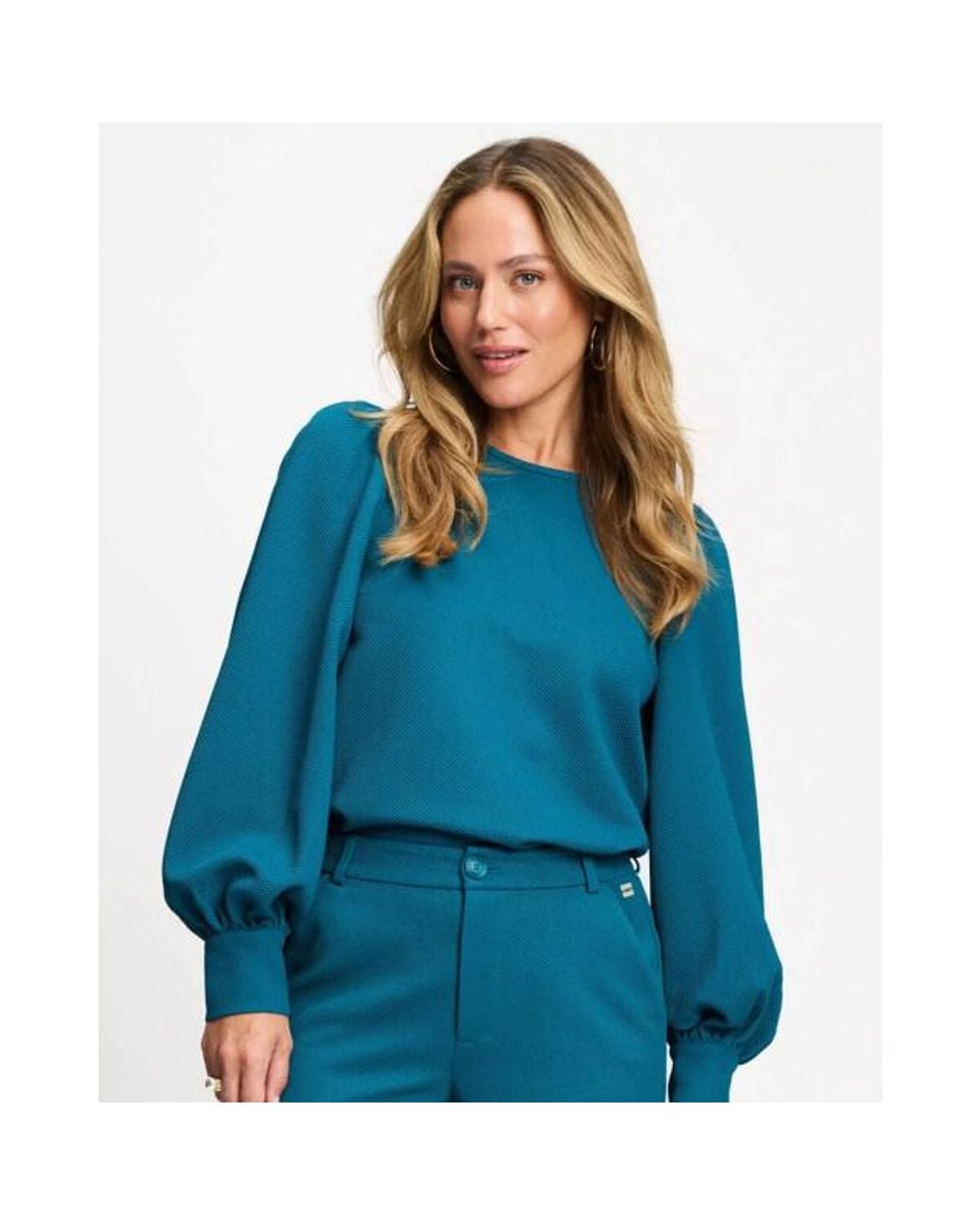 Pom Pullover Korte Mouw Sp9826 in het Blue