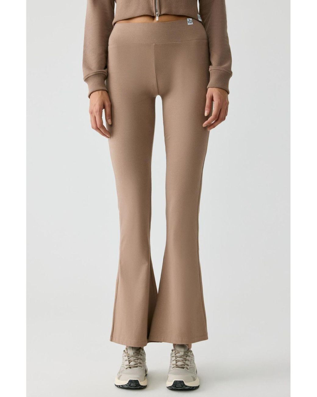 Grimelange Natural High Waist Flare Leggings
