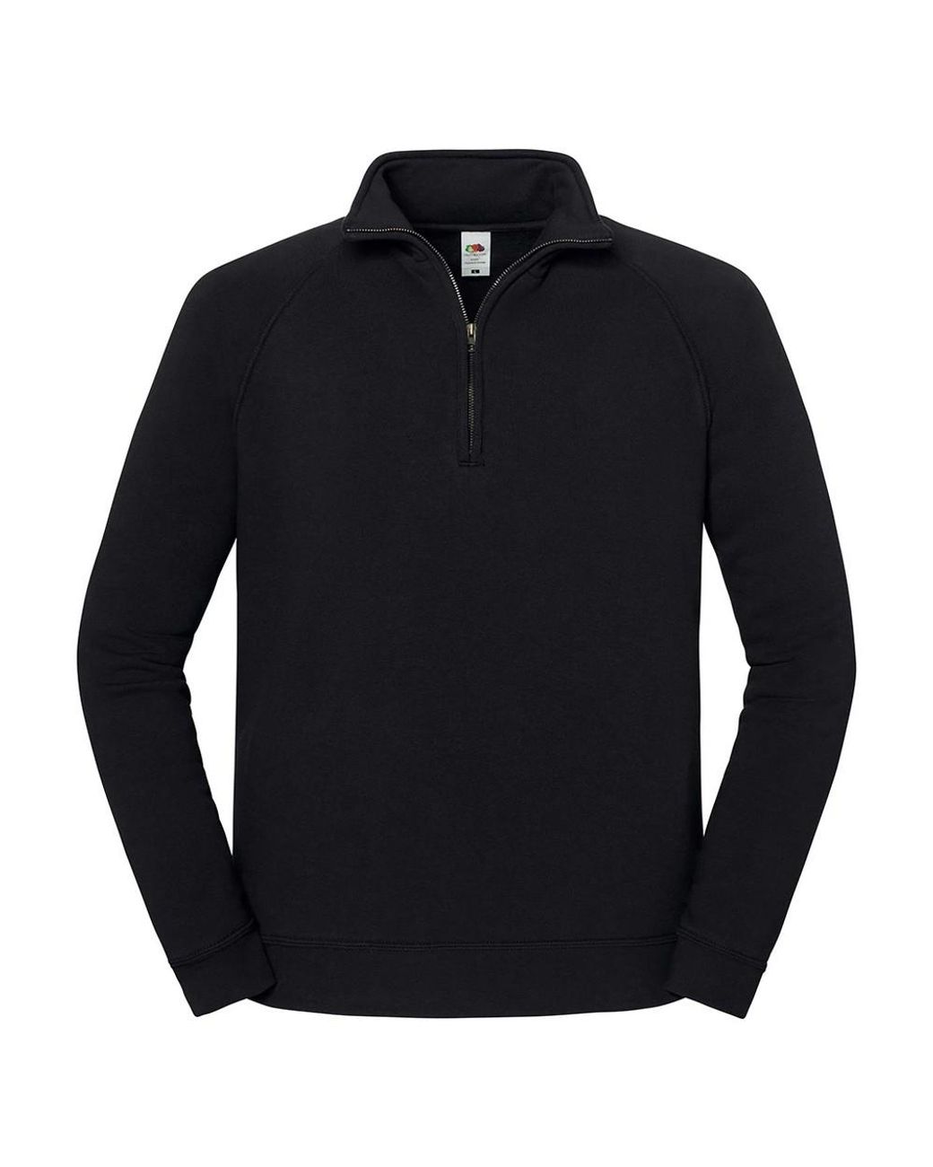 Fruit Of The Loom Black Iconic Premium Half Zip Sweatshirt for men