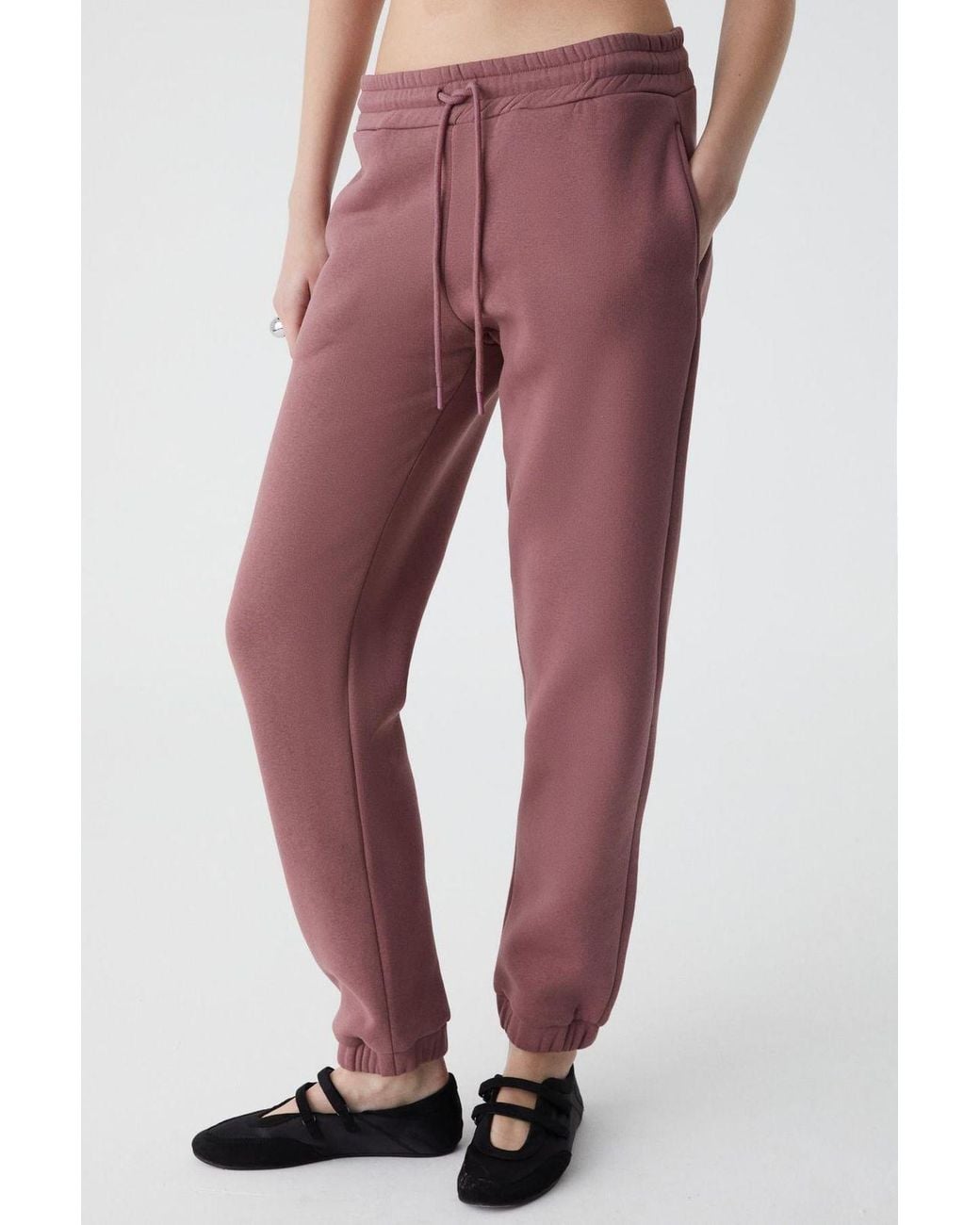 Grimelange Elastic Waist Tapered Joggers
