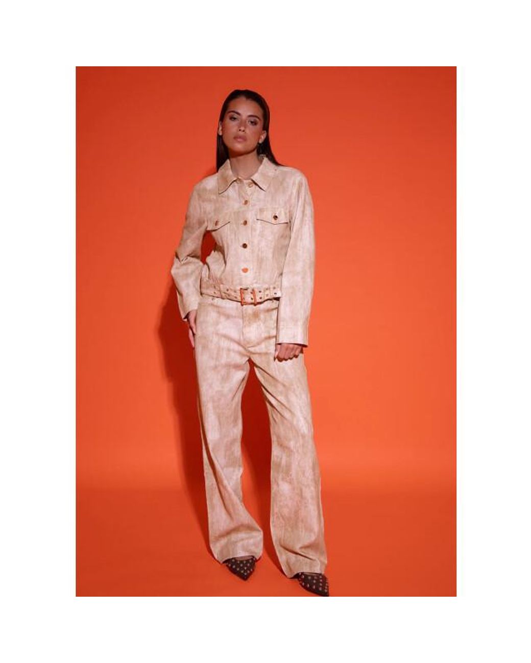 Studio Amaya Solene Jasje Denim in het Orange