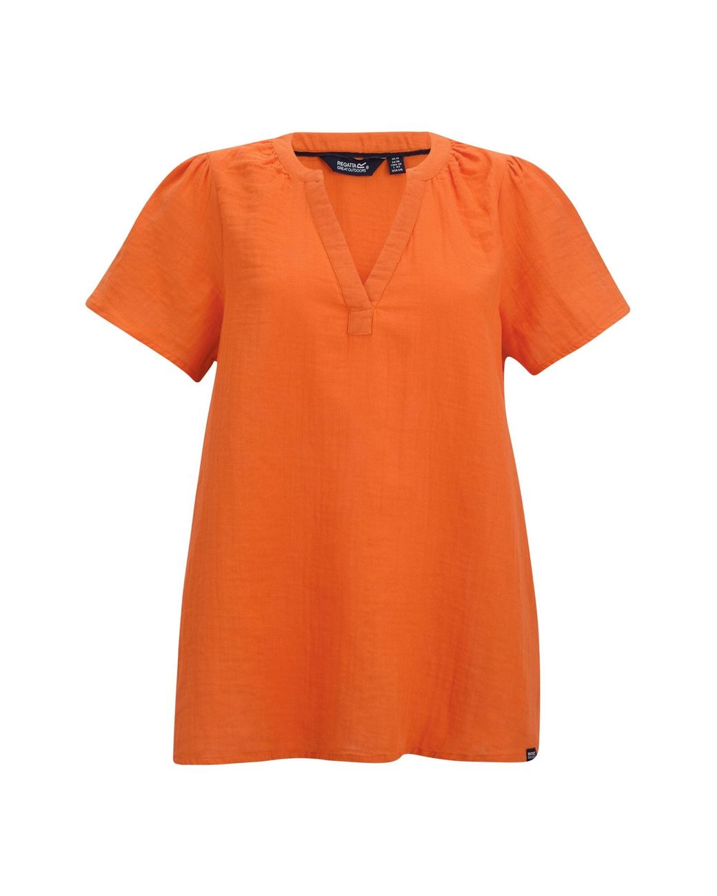 Regatta Orange Ladies Selen Short-Sleeved Shirt (Tangerine Tango)