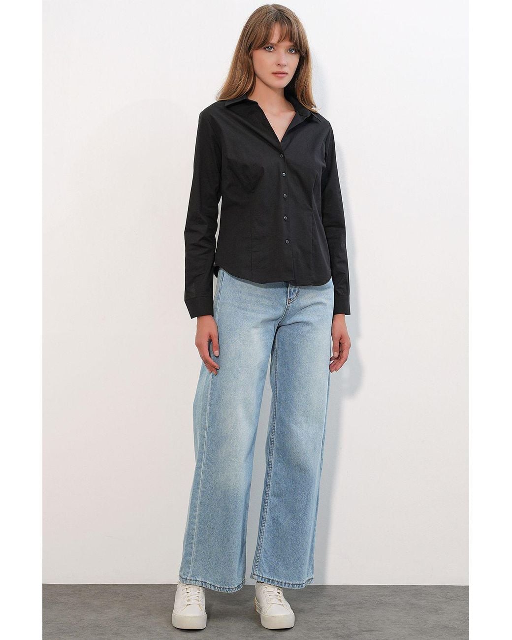 Bigdart Black Cotton Blend Shirt
