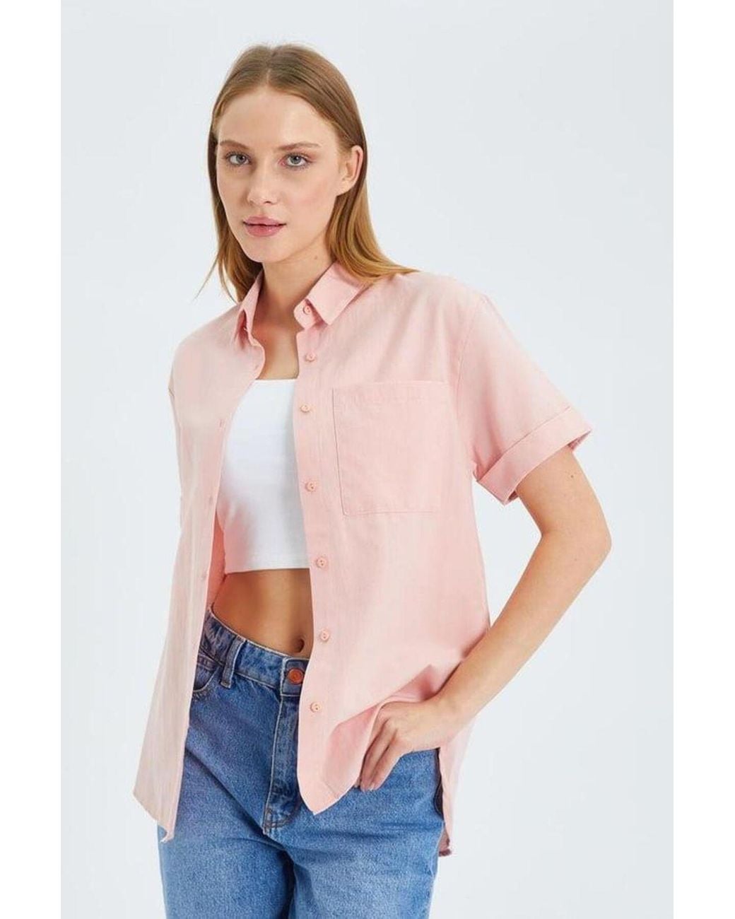 MixRay Multicolor Short Sleeve Shirt With Pockets