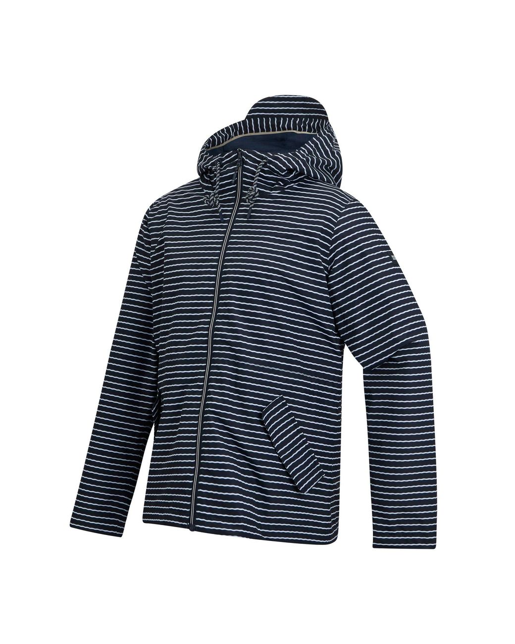 Regatta Bayletta Contrast Gestreepte Waterdichte Jas (Marineblauw/Wit) in het Blue