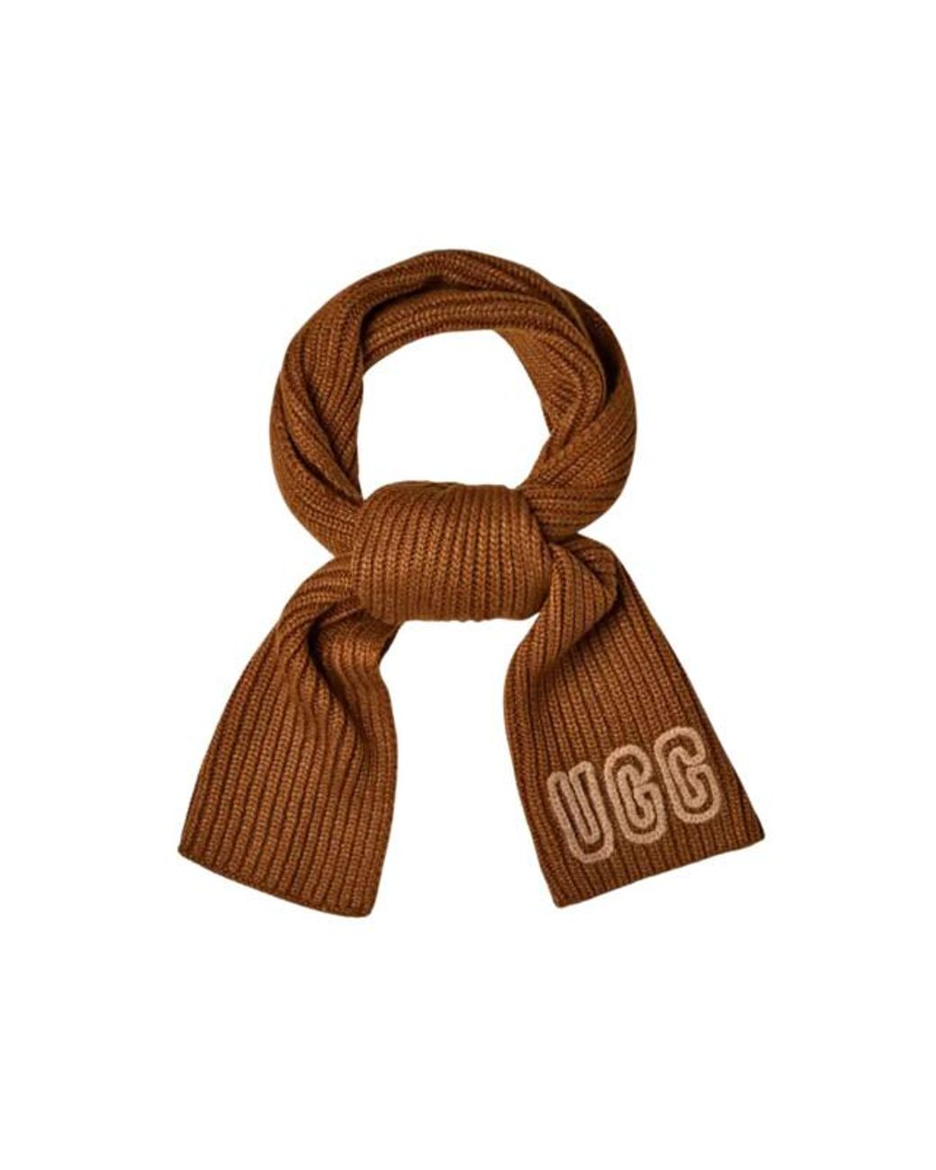 Ugg Chunky Crafted Rib Scarf Sjaals 102787 in het Brown