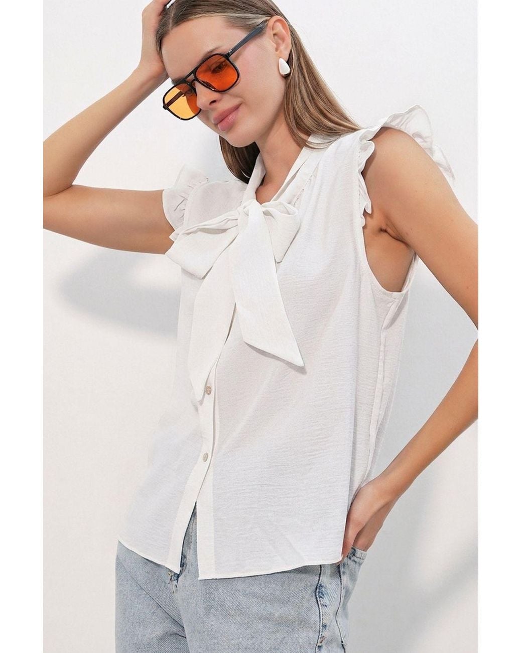 Bigdart White Viscose Nylon Shirt