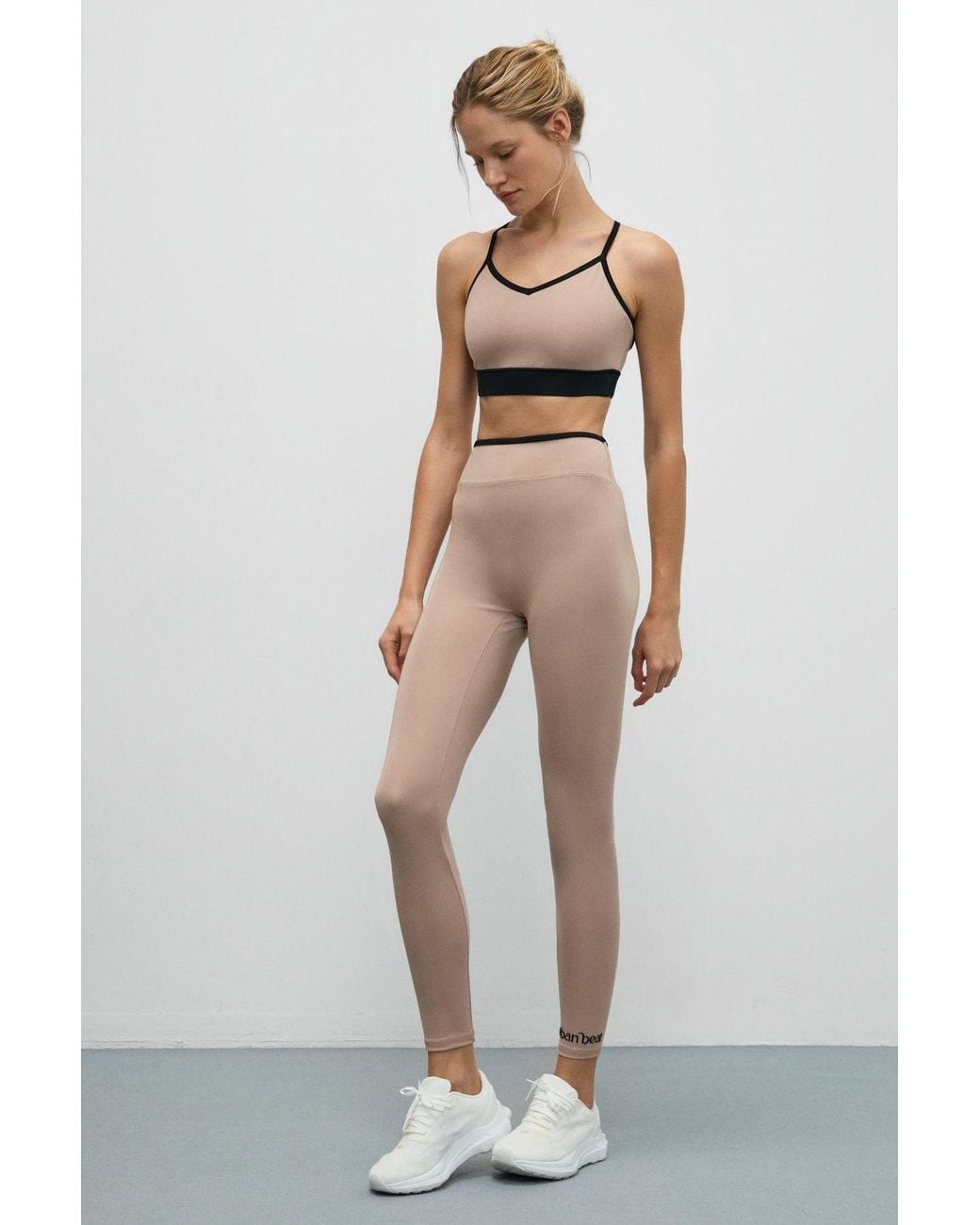 Grimelange White High Waist Slim Fit Leggings