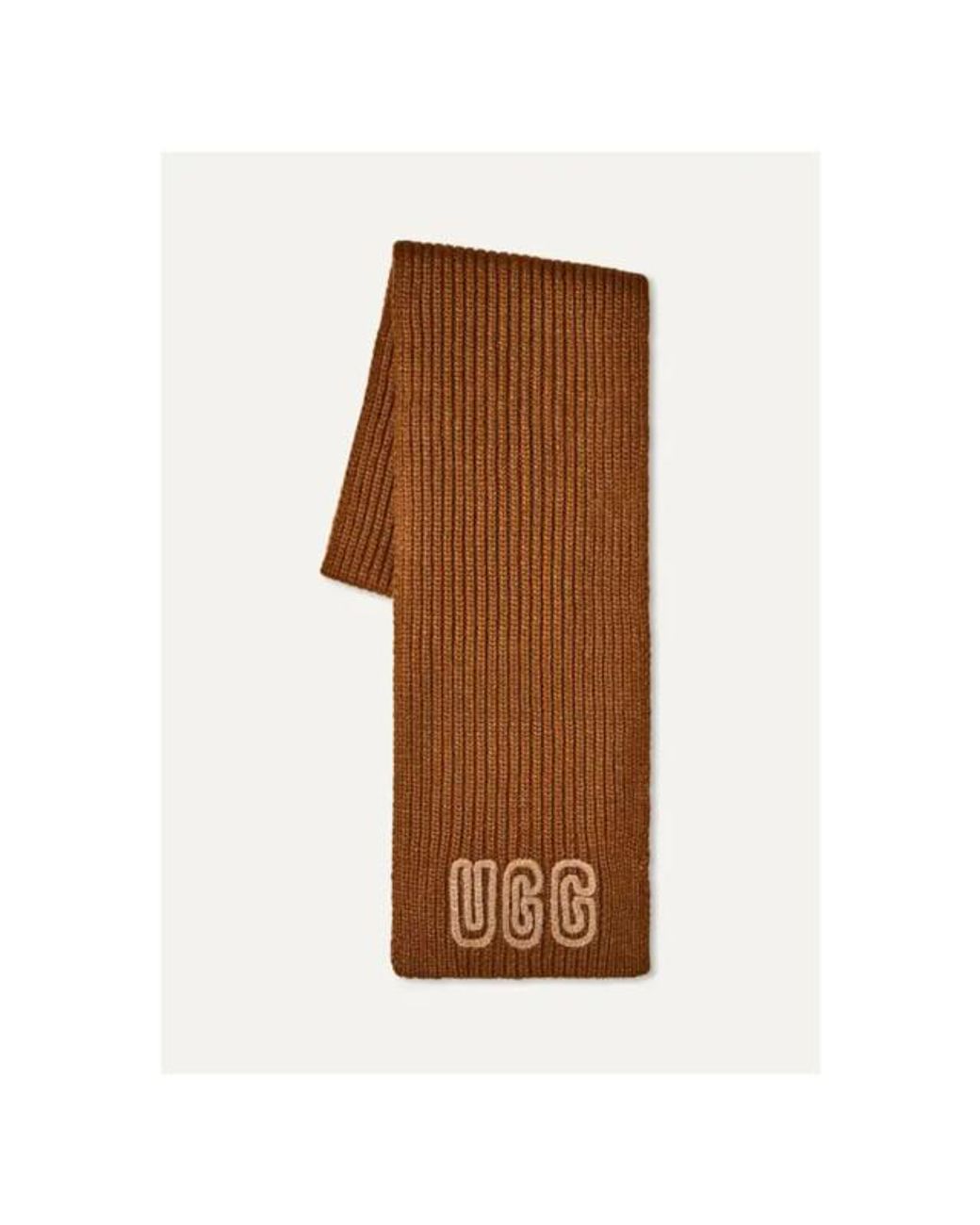 Ugg Chunky Crafted Rib Scarf Sjaals 102787 in het Brown