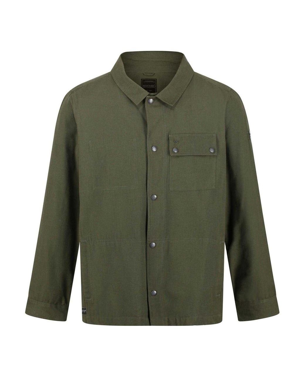 Regatta Jayden Effen Langarmshirt (Capulet) in het Green voor heren