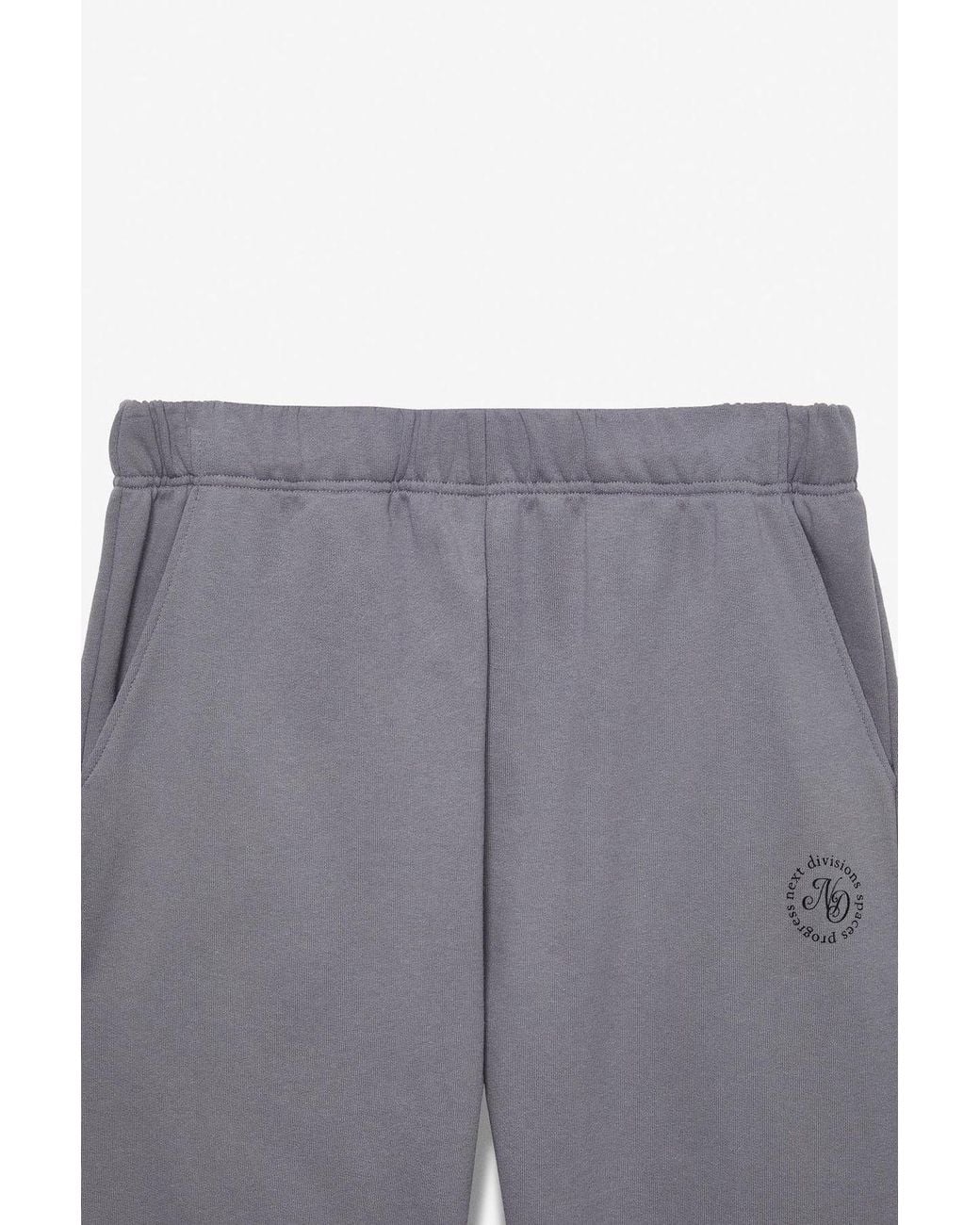 Grimelange Gray Elastic Waist Drawstring Joggers for men