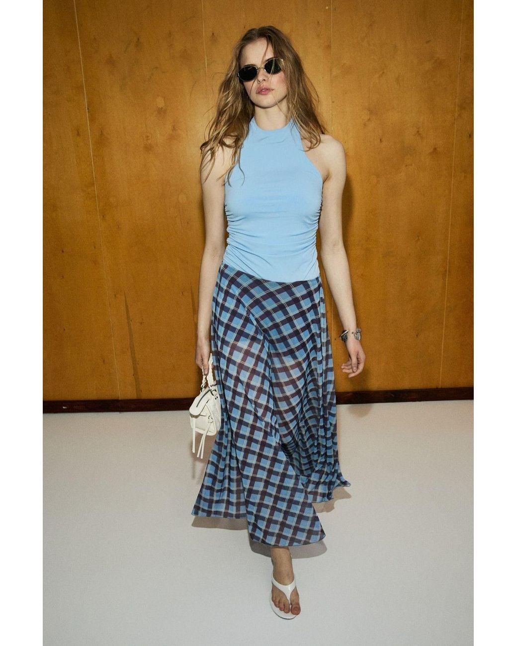 Grimelange Blue Pull-On Skort Shorts