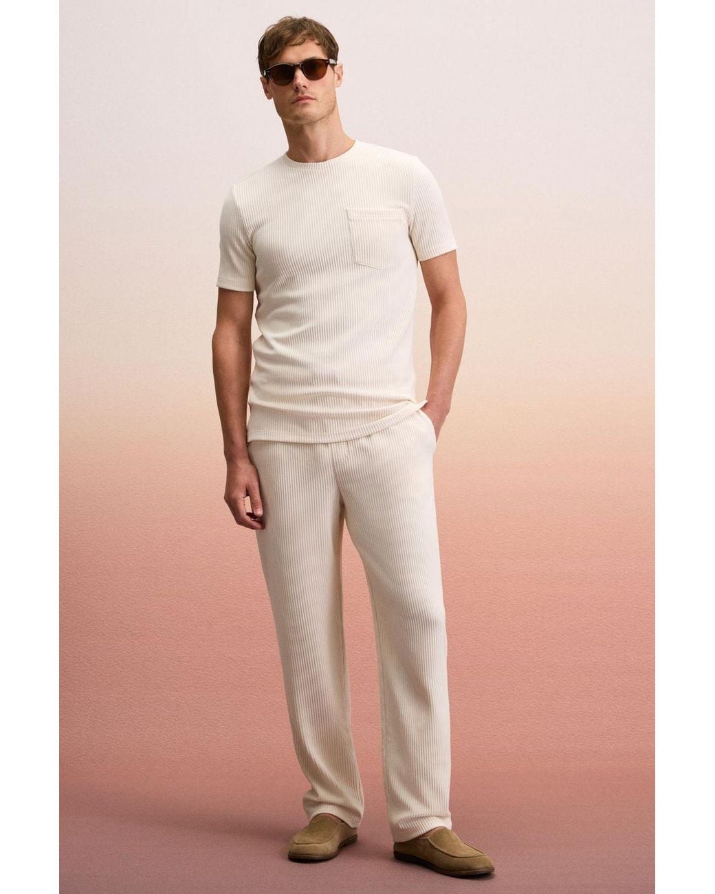 Grimelange Multicolor Straight Leg Drawstring Joggers for men