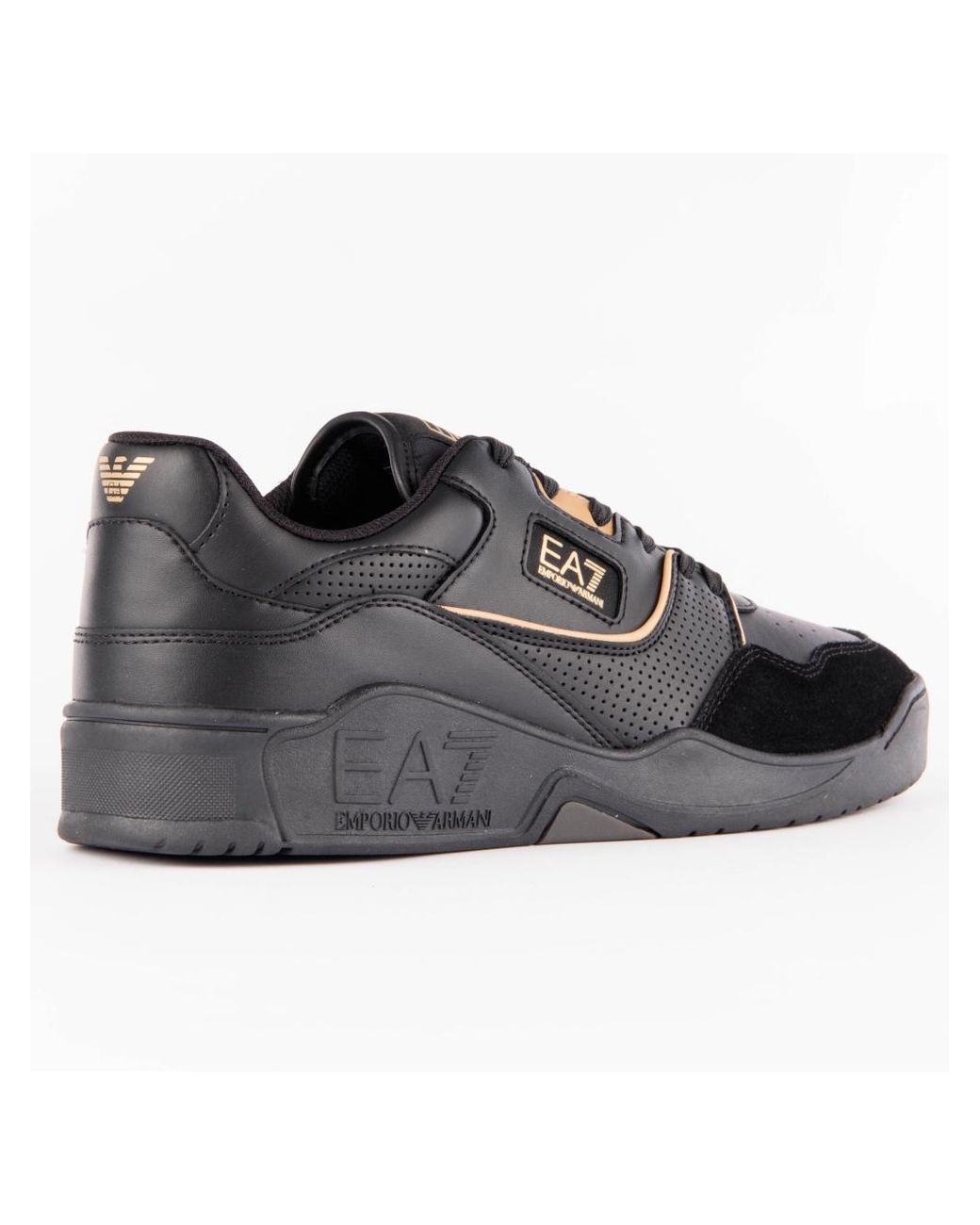 EA7 Herren-Sneaker Mit Logo-Patch in Black für Herren
