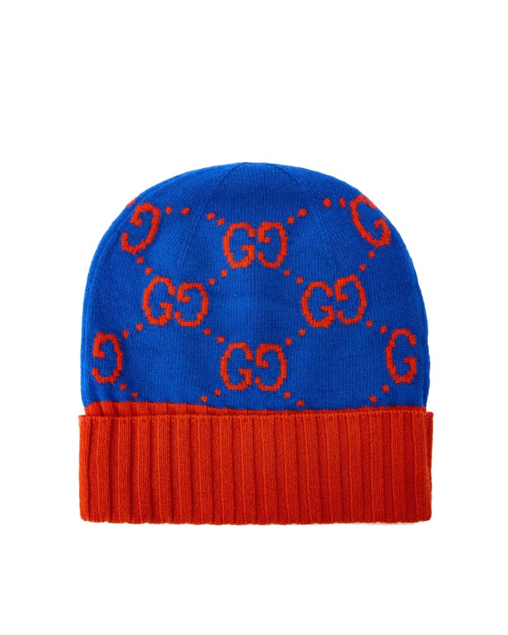Gucci Gg Monogram Wollen Muts in het Blue