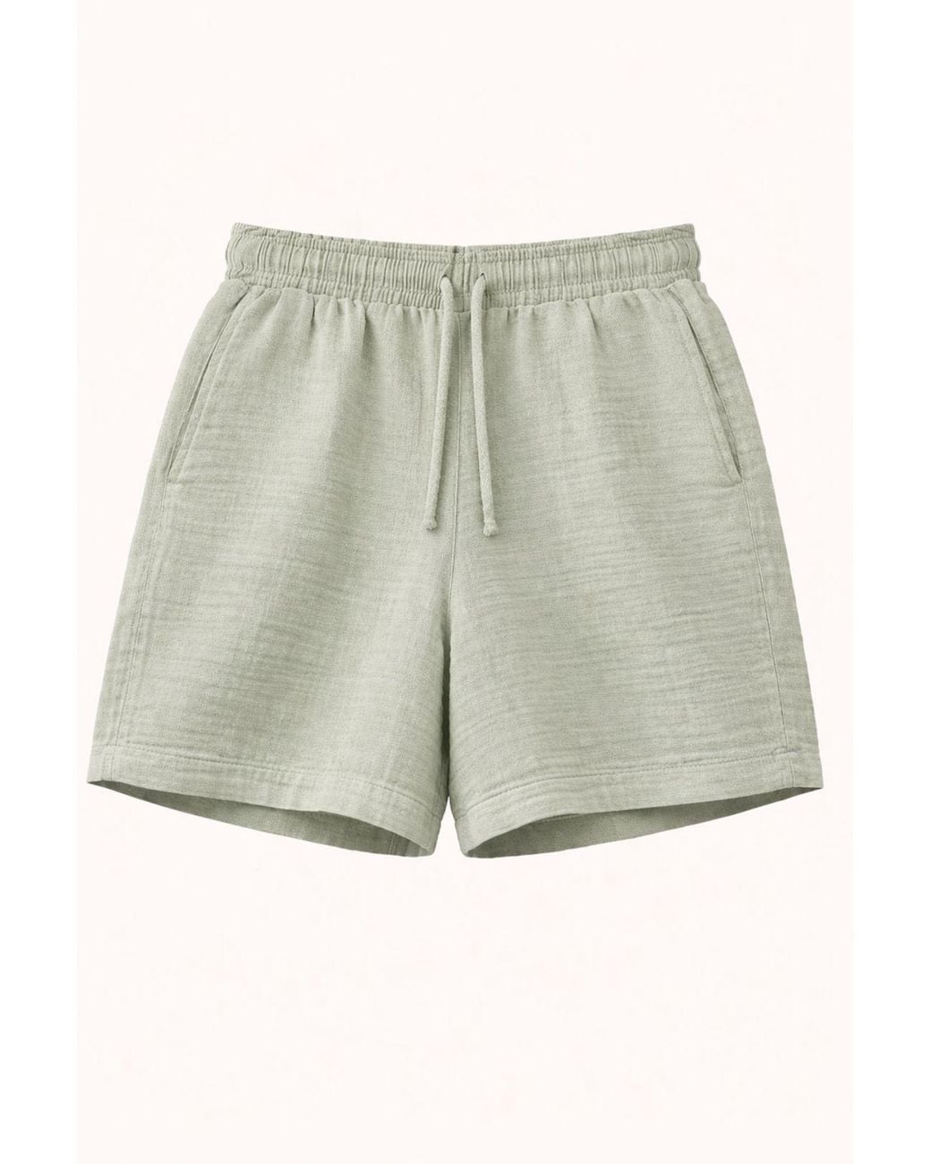 MixRay Multicolor High-Waisted Textured Cotton Shorts