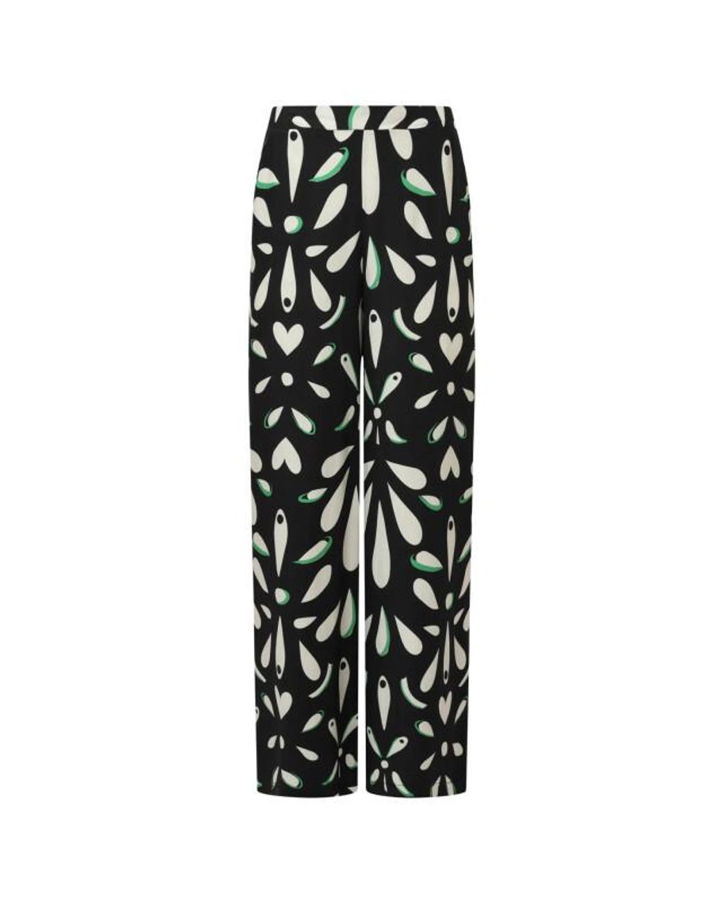 Smashed Lemon Ornament Geprint Broek in het Black