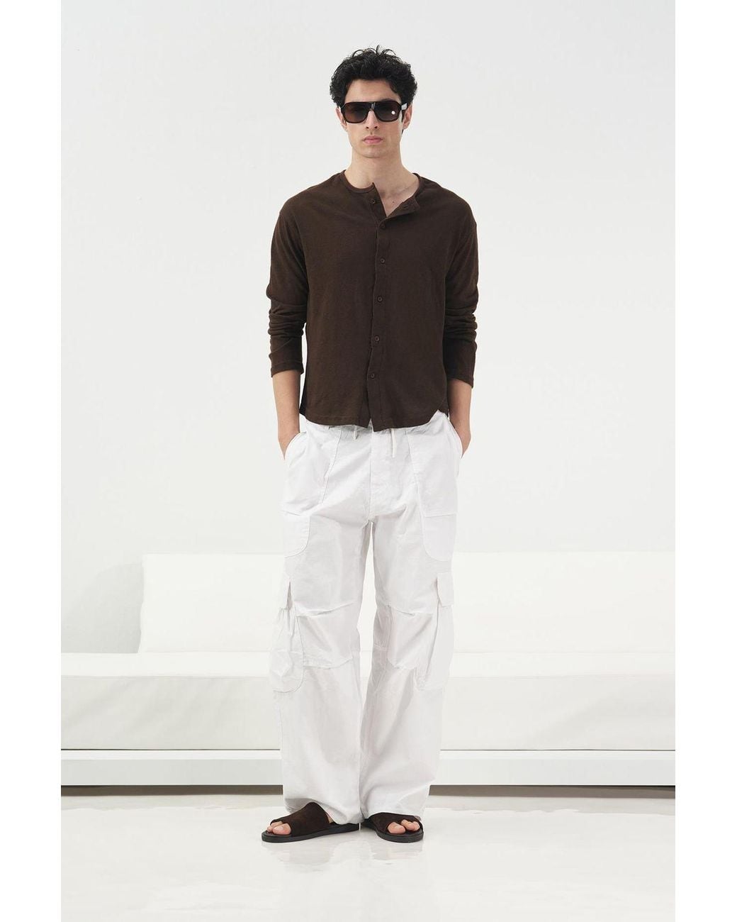 Giesto Brown Knit Shirt for men