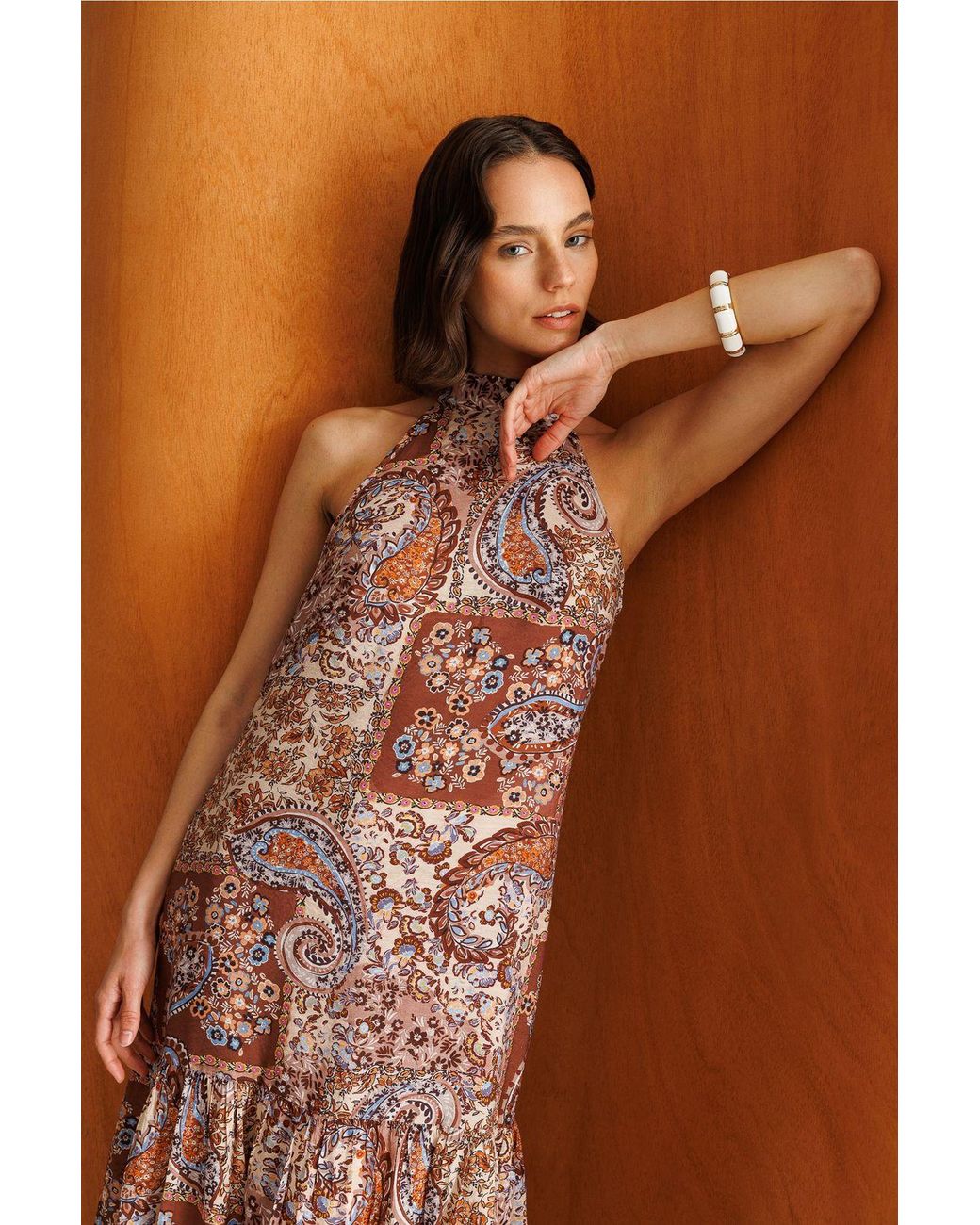 MixRay Brown Maxi Dress