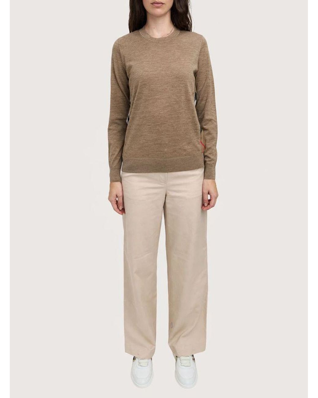 Burberry Sweatshirt Melange in het Natural