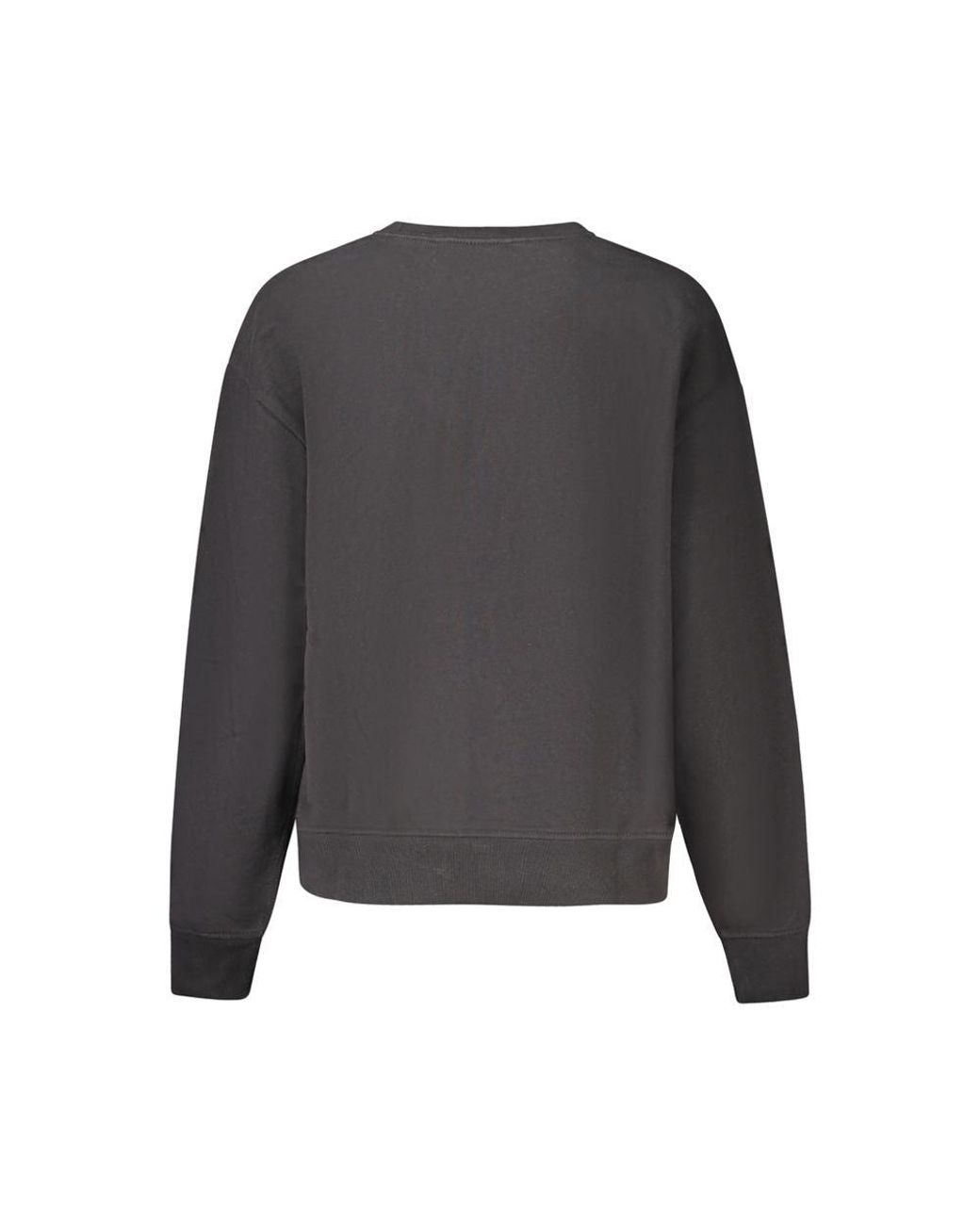 Calvin Klein Black Schwarzer Baumwollstrickpullover