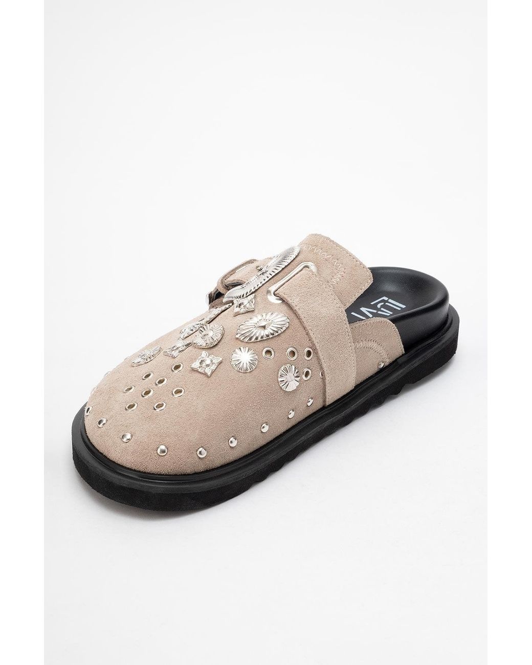 Forever & Always Shoes Maril Leren Gesp Sandaal in het Natural