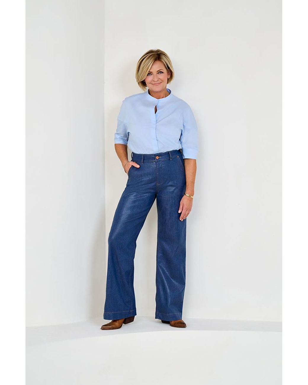 Mart Visser Caroline Tensen Lucia Blouse Licht Blauw in het Blue