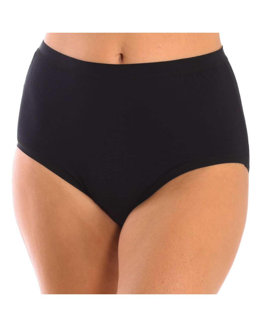 Q En Black Pack Of 2 High Waist Bamboo Panties Q908