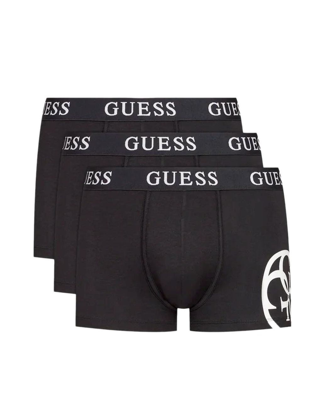 Guess Herenboxershorts, Set Van 3, Rekbaar in het Black voor heren