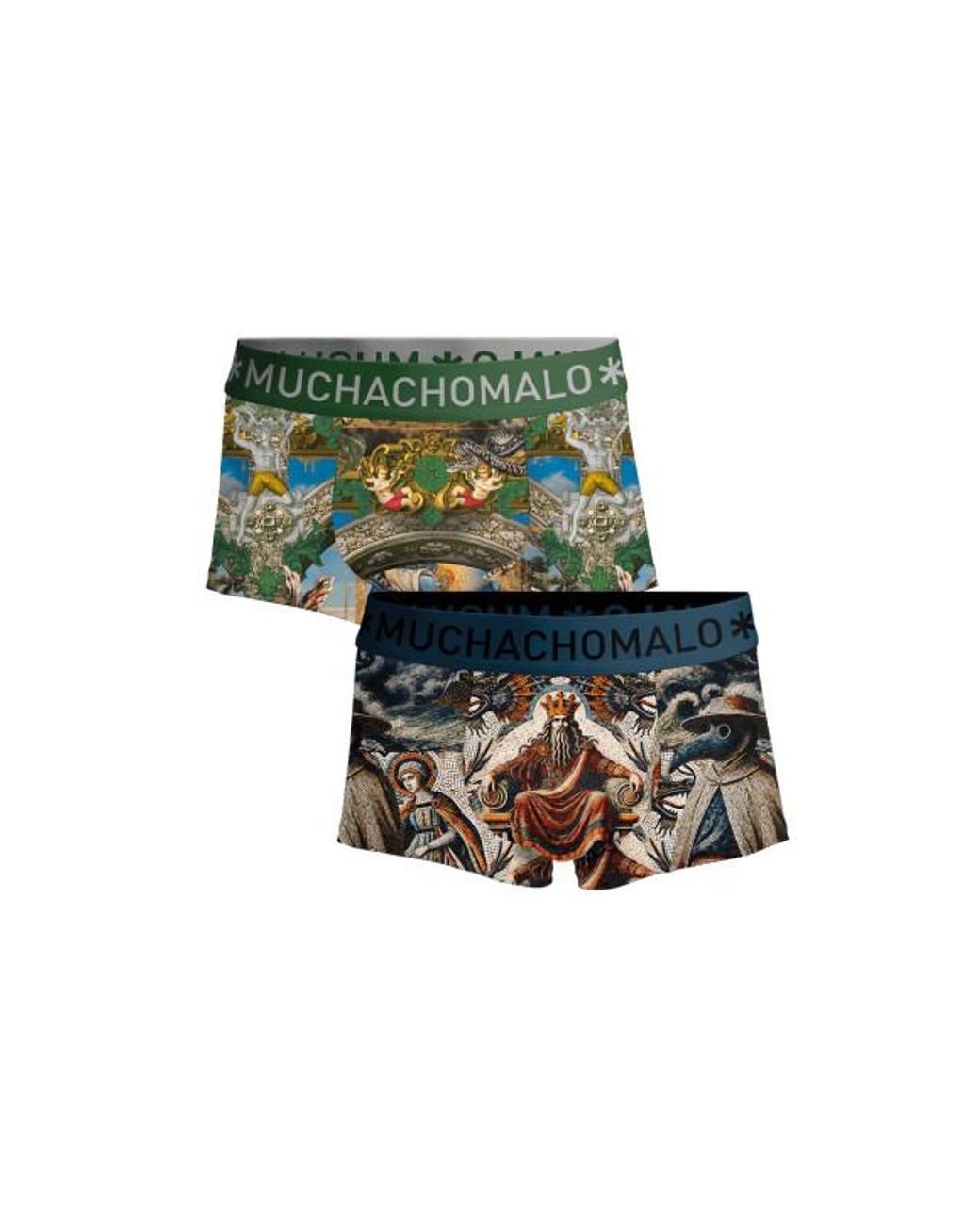 MUCHACHOMALO 2-Pack Trunks Premodern in het Green voor heren