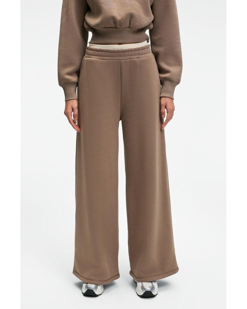 Grimelange Natural Oversized Wide Leg Joggers