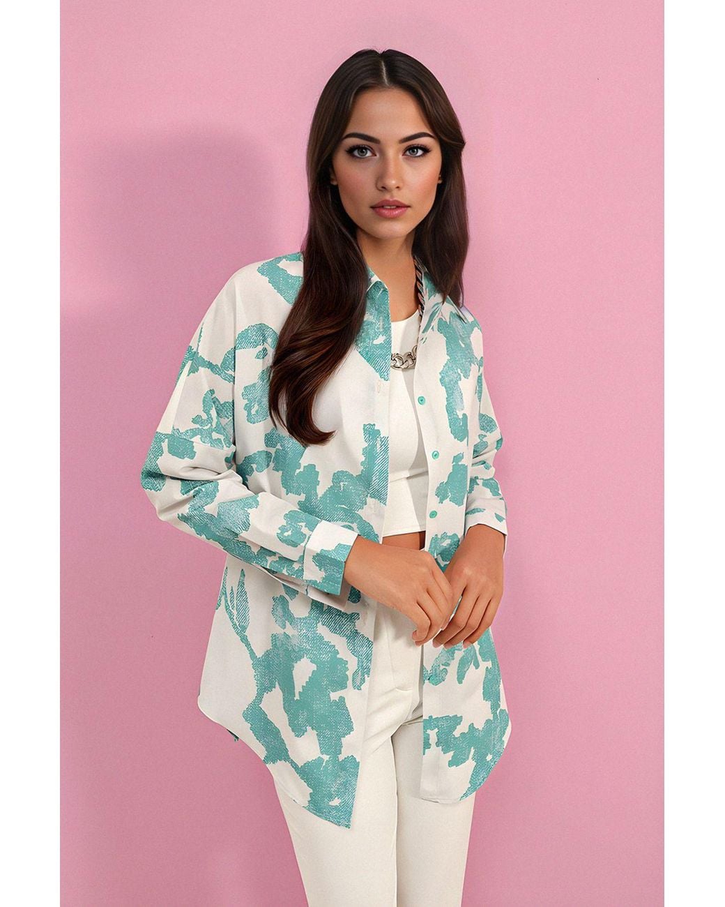 Bigdart Pink Oversized Poplin 2-Pack Shirt