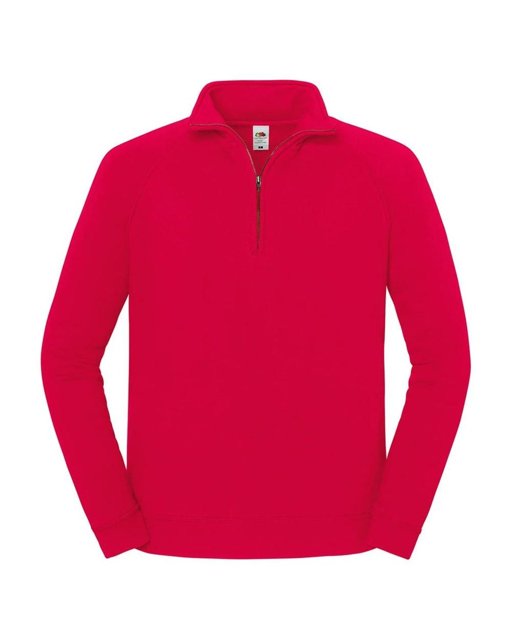 Fruit Of The Loom Red Iconic Premium Half Zip Sweatshirt for men