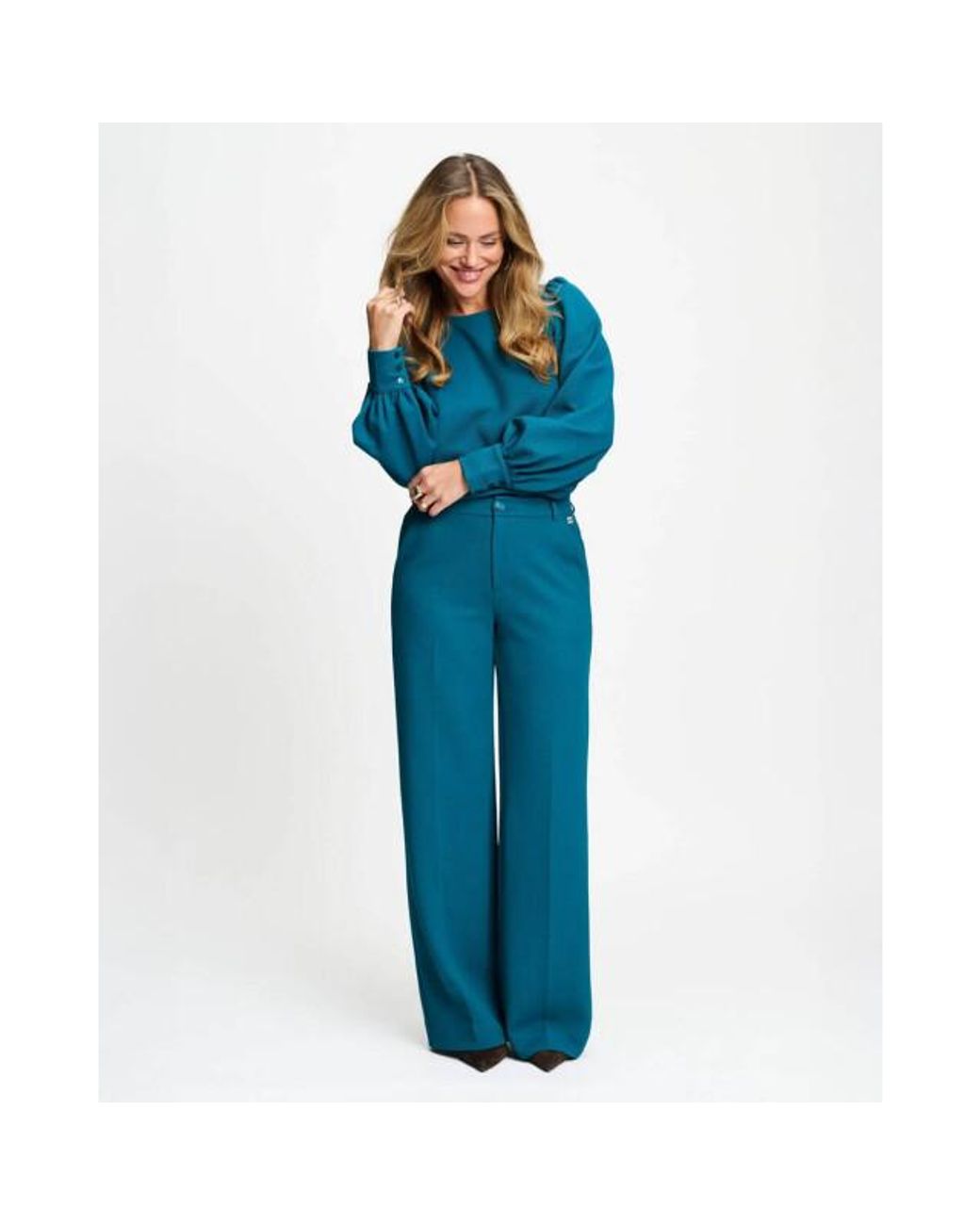 Pom Pullover Korte Mouw Sp9826 in het Blue
