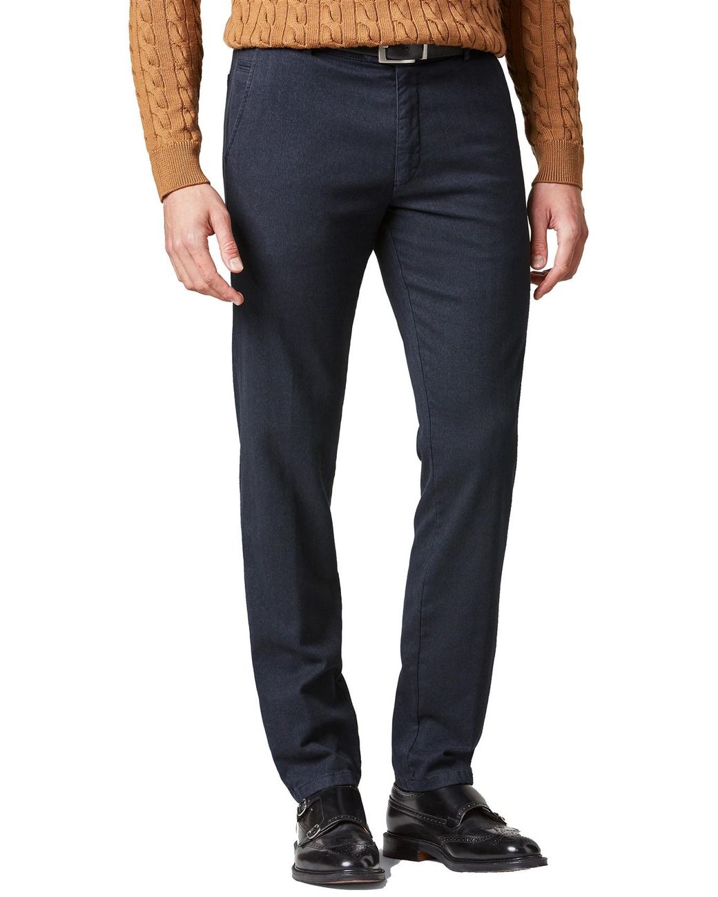 Meyer Broek Bonn Flatfront Model in het Blue voor heren