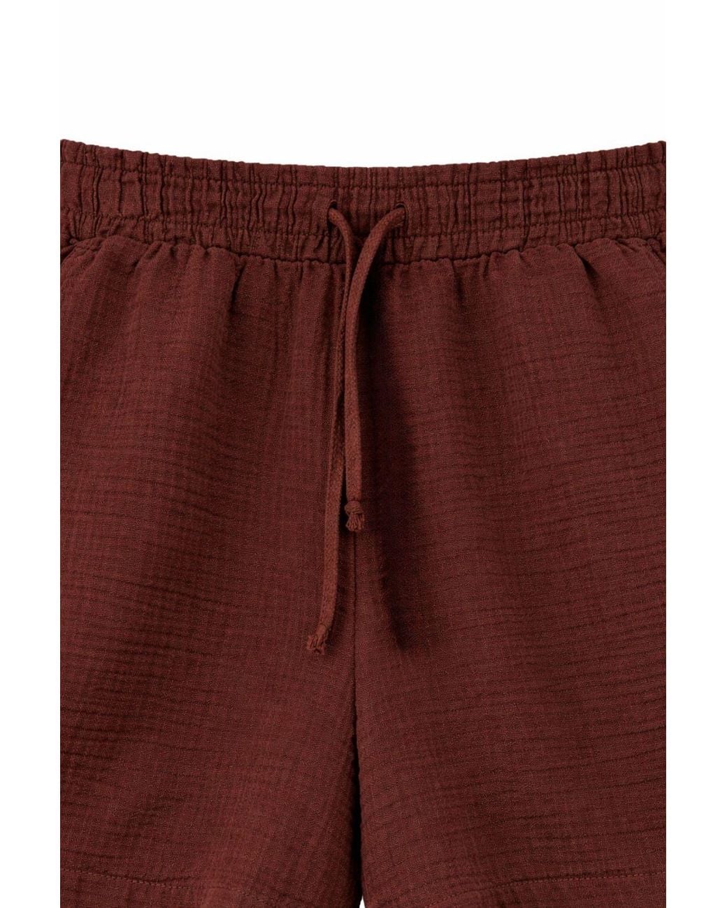 MixRay High-Waisted Textured Cotton Shorts