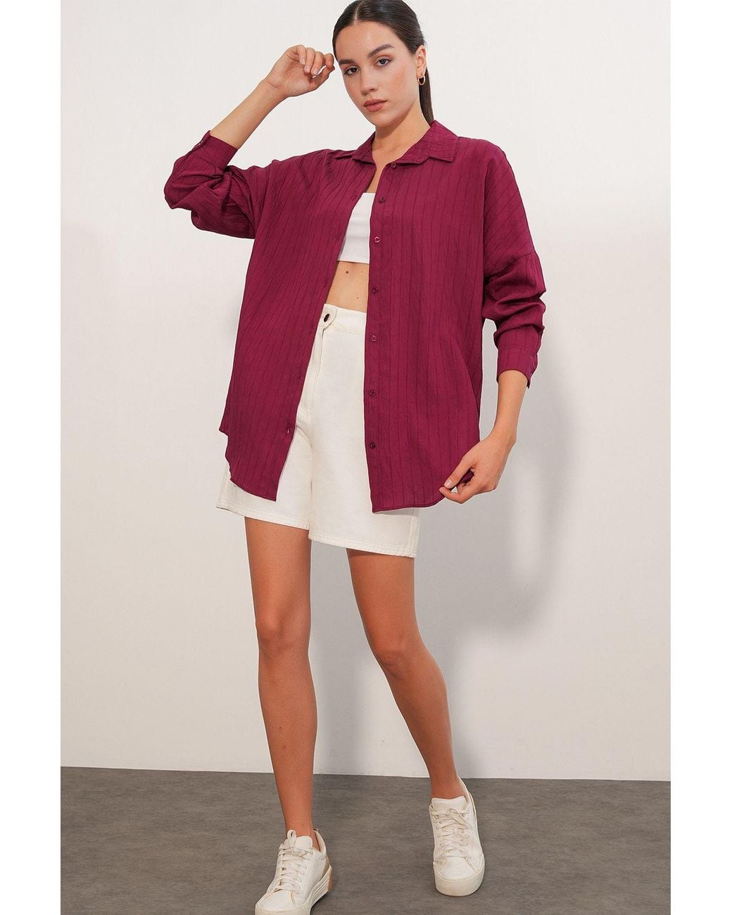 Bigdart Red Viscose Nylon Shirt