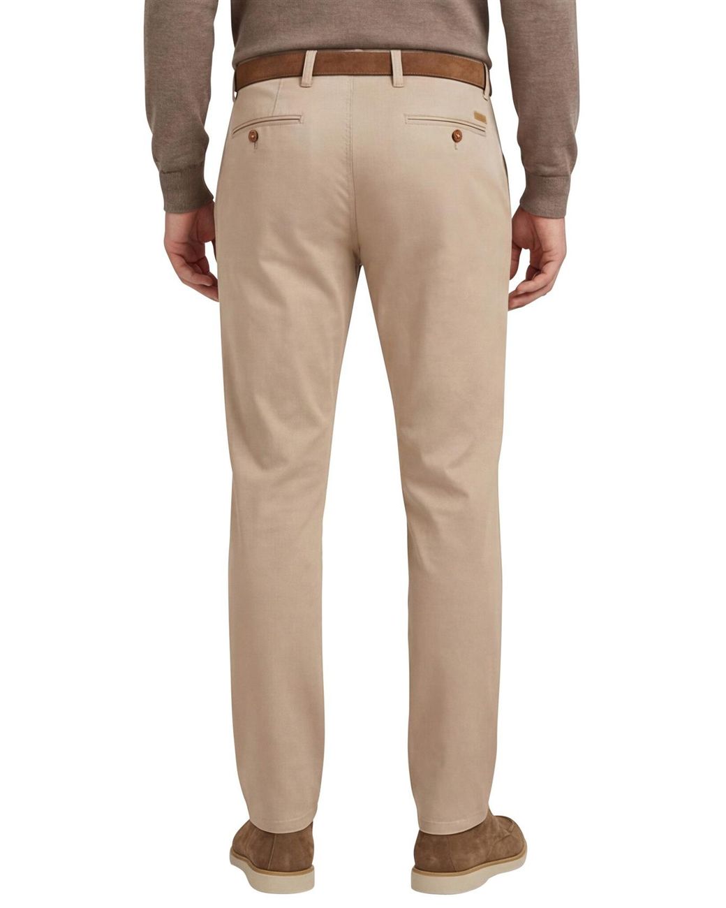 Gardeur Pantalon Flatfront Effen in het Natural voor heren