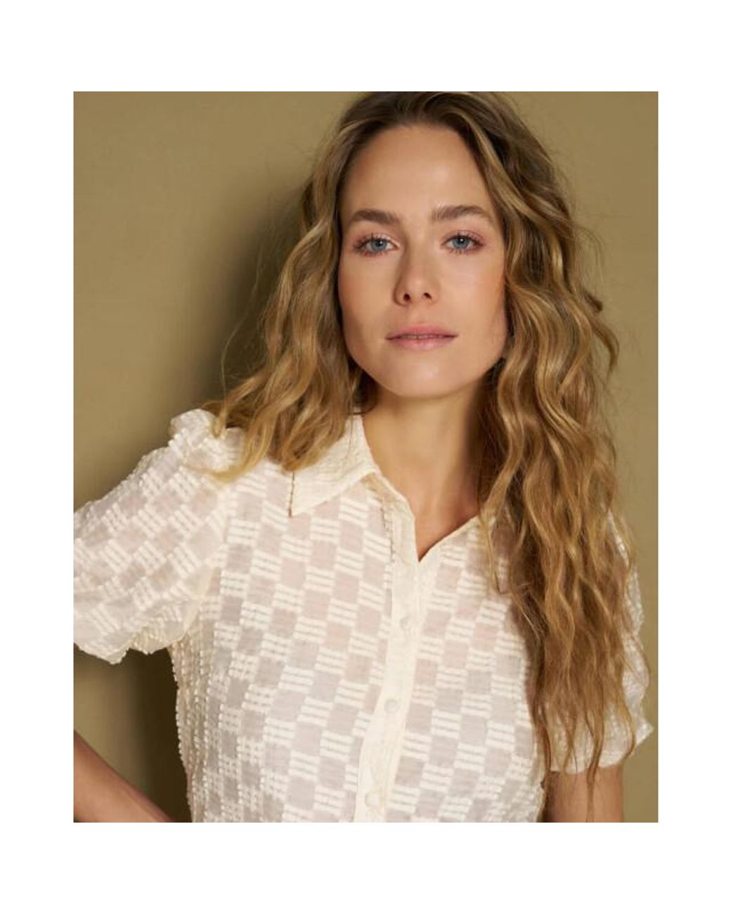 Lofty Manner Blouse Korte Mouw Rh04 Hilly in het Natural