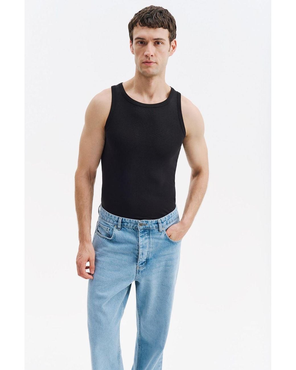 Giesto Blue Cotton-Lycra T-Shirt for men
