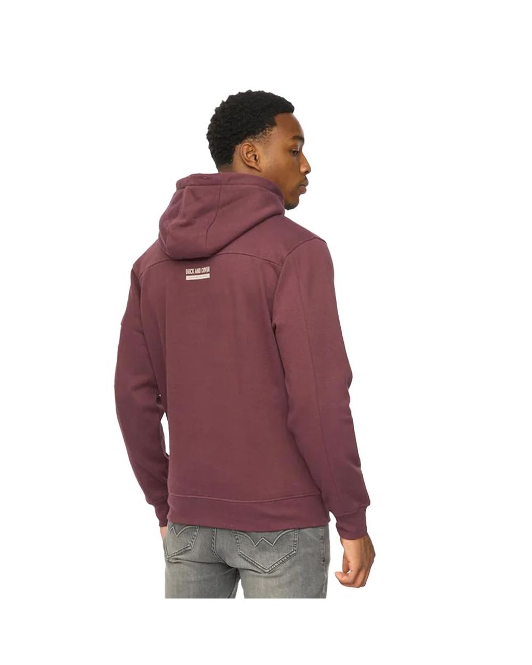 Duck and Cover Red Marsak V2 Hoodie (Raisin) for men