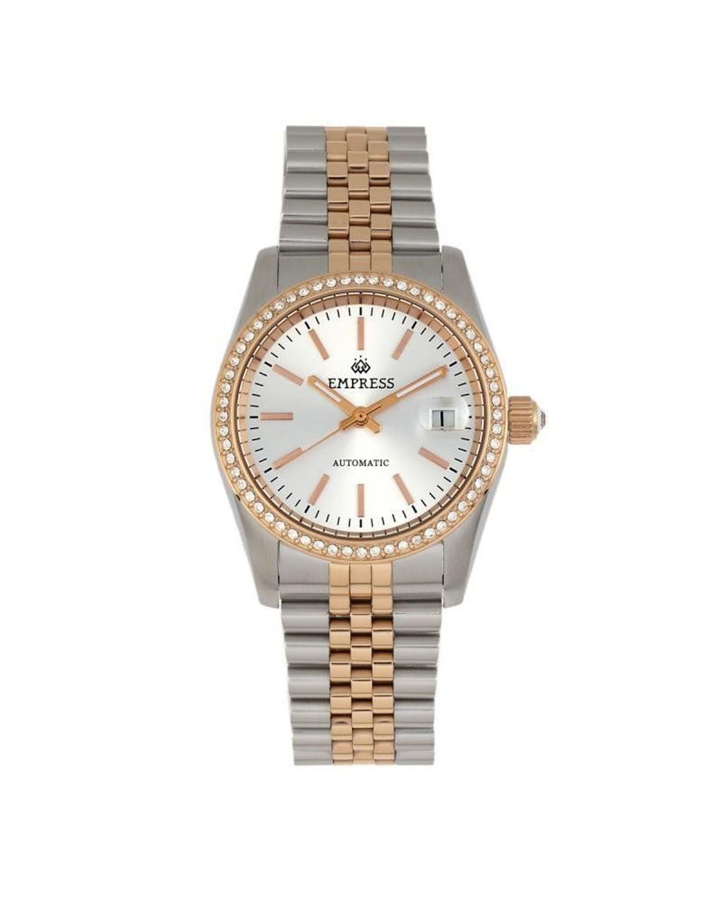 Empress Quinn Automatic White Leather Rose Gold Dial Women's Analogue Watch  EMPEM2706 : Amazon.in: Fashion